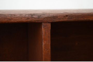 アンティーク家具　アンティーク　古い学校の鉄脚飾り棚(3)(陳列棚・本棚)