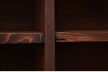 アンティーク家具　アンティーク　古い学校の薄型飾り棚(1)(陳列棚)