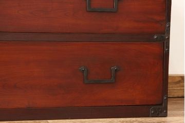 アンティーク家具　古民具・骨董 古い欅材の時代箪笥ローボード?(ローチェスト・刀箪笥)