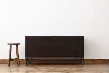 アンティーク家具　古民具・骨董 鉄脚付き時代箪笥ローチェスト?ローボード