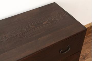アンティーク家具　古民具・骨董 鉄脚付き時代箪笥ローチェスト?ローボード