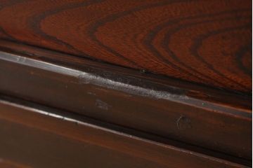 アンティーク家具　古民具・骨董　使い込まれた京都産のぼり引き出し付き一間水屋箪笥(茶箪笥・食器棚)