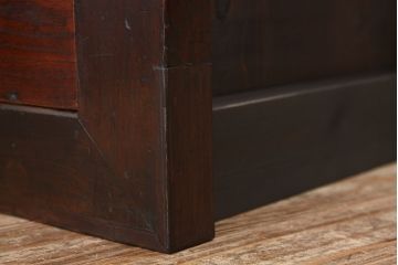 アンティーク家具　古民具・骨董　使い込まれた京都産のぼり引き出し付き一間水屋箪笥(茶箪笥・食器棚)