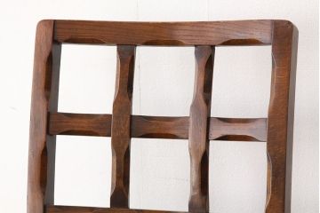 アンティーク家具　イギリスアンティーク　シンプルなデザインのダイニングチェア2脚セット
