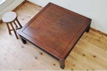 アンティーク家具　古い唐木の味のある座卓