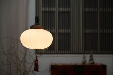 和製アンティーク　雪洞(ぼんぼり)吊り下げ天井照明
