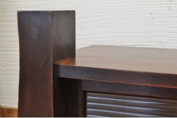 アンティーク家具　古いお屋敷のモールガラスローボード(置き床)