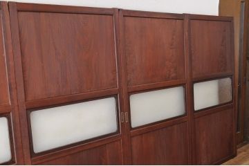 極上美品!古いダイヤガラス帯戸4枚セット