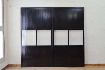 ★味わい深い美しいガラス帯戸2枚セット2