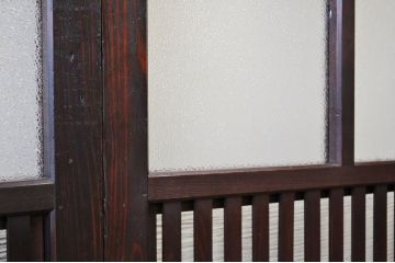 変わり型 ダイヤガラス格子帯戸2枚セット(ガラス帯戸)
