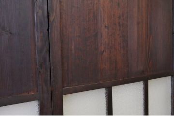 変わり型 ダイヤガラス格子帯戸2枚セット(ガラス帯戸)