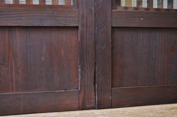 変わり型 ダイヤガラス格子帯戸2枚セット(ガラス帯戸)