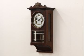 アンティーク雑貨　〇古民具・骨董　明治期!精工舎筋硝子掛時計(スリゲル)
