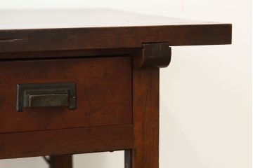 アンティーク家具　アンティーク　古い木のシンプルな平机(テーブル)