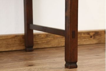 アンティーク家具　アンティーク　古い木のシンプルな平机(テーブル)