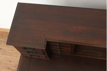 アンティーク家具　アンティーク　高級品!古いナラ材の上質な両袖机