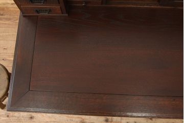 アンティーク家具　アンティーク　高級品!古いナラ材の上質な両袖机
