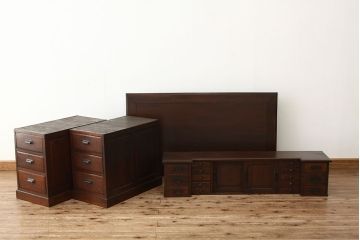 アンティーク家具　アンティーク　高級品!古いナラ材の上質な両袖机