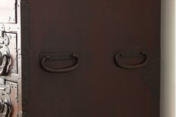 アンティーク家具　古民具・骨董　古い欅材の木目の素晴らしい松本帳場箪笥?