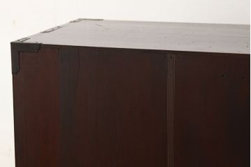 アンティーク家具　古民具・骨董　古い欅材の木目の素晴らしい松本帳場箪笥?