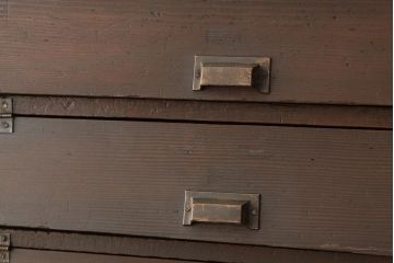 アンティーク家具　アンティーク　古い木の重厚なパタパタ下駄箱