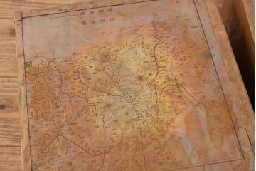 アンティーク雑貨　古民具・骨董　極上!美品!木目の素晴らしい角火鉢2個セット