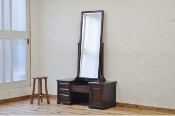 中古　北海道民芸家具鏡台