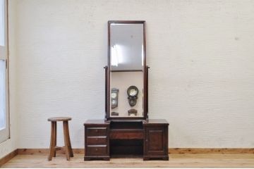 中古　北海道民芸家具鏡台