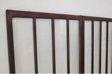 古いモールガラス引き戸2枚セット