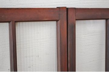 古いモールガラス引き戸2枚セット