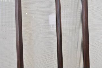 古いモールガラス引き戸2枚セット