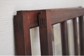 古いモールガラス引き戸2枚セット