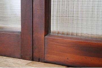 古いモールガラス引き戸2枚セット