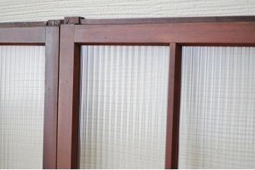 古いモールガラス引き戸2枚セット