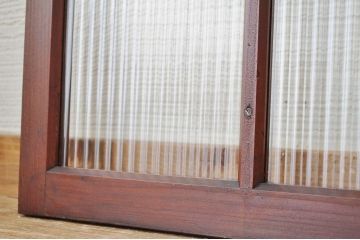古いモールガラス引き戸2枚セット