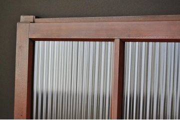 古いモールガラス引き戸2枚セット