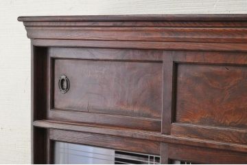 アンティーク家具　最高級!古い欅材黒柿縁の茶箪笥