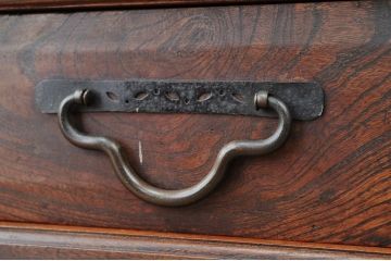 アンティーク家具　最高級!古い欅材黒柿縁の茶箪笥
