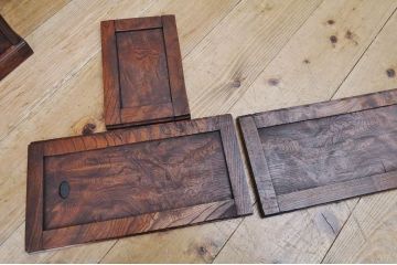アンティーク家具　最高級!古い欅材黒柿縁の茶箪笥