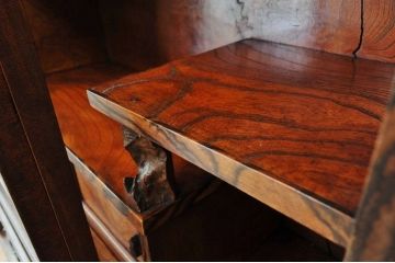 アンティーク家具　最高級!古い欅材黒柿縁の茶箪笥
