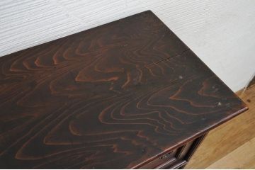 アンティーク家具　最高級!古い欅材黒柿縁の茶箪笥