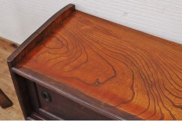 アンティーク家具　最高級!古い欅材黒柿縁の茶箪笥