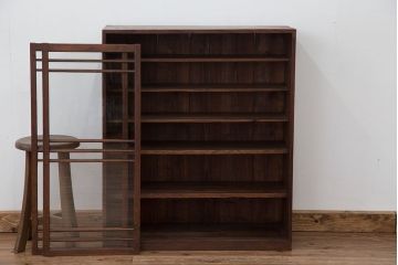 アンティーク家具　アンティーク　古い木のシンプルな下駄箱(収納棚)