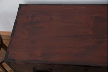 アンティーク家具　古民具・骨董　使い込まれた時代箪笥ローボード(ローチェスト)