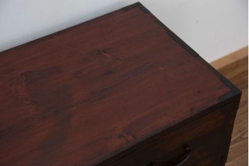 アンティーク家具　古民具・骨董　使い込まれた時代箪笥ローボード(ローチェスト)
