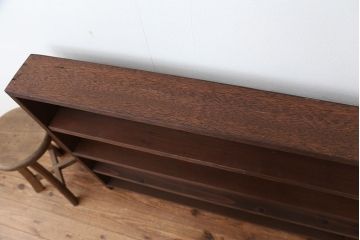 アンティーク家具　アンティーク　古い学校の薄型飾り棚(6)(陳列棚)