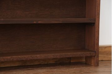 アンティーク家具　アンティーク　古い学校の薄型飾り棚(6)(陳列棚)