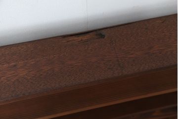 アンティーク家具　アンティーク　古い学校の薄型飾り棚(7)(陳列棚)