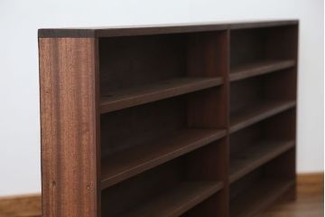 アンティーク家具　アンティーク　古い学校の薄型飾り棚(8)(陳列棚)