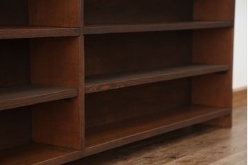 アンティーク家具　アンティーク　古い学校の薄型飾り棚?(陳列棚)